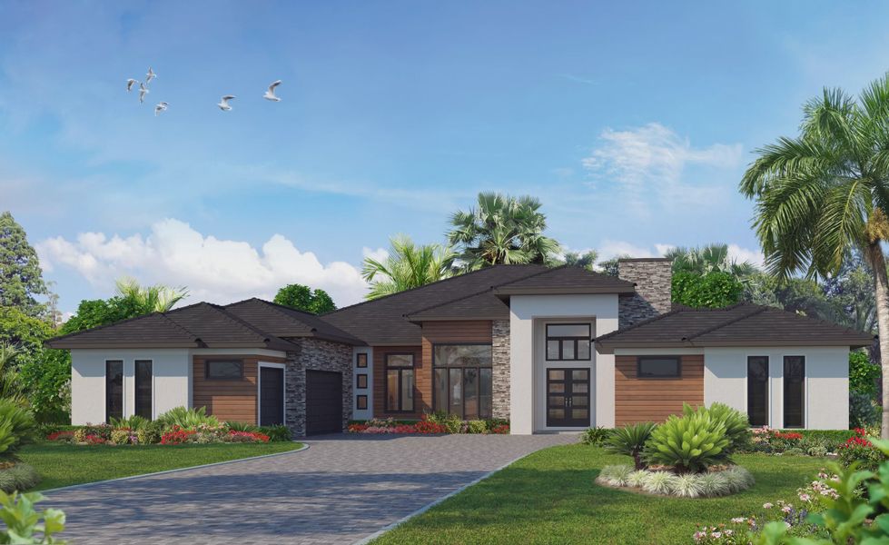 Representative exterior photo of a completed home built from the Marseille by ICI Homes in The Estates at Brown's Landing, Port Orange, FL (Image 4). Representative exterior photo of a completed home built from the Marseille by ICI Homes in The Estates at Brown's Landing, Port Orange, FL (Image 4).