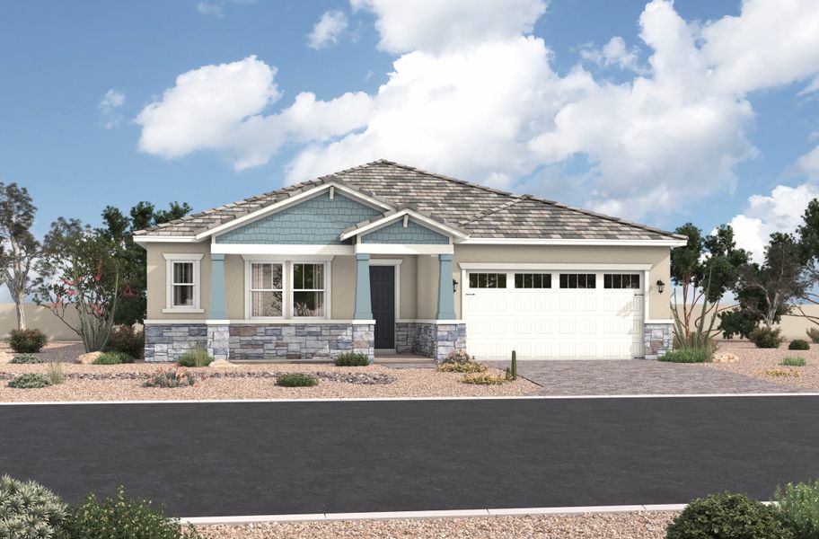 Representative exterior photo of a completed home built from the Imperial by Beazer Homes in Sanctuary, Phoenix, AZ (Image 18).