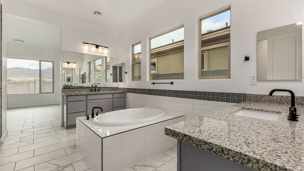 Furnished interior view inside a new home in Windrose, Waddell (Image 24). Furnished interior view inside a new home in Windrose, Waddell (Image 24).