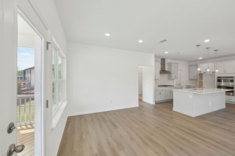Representative unfurnished interior of a home built from the Jordan by Ashton Woods in Rowland's Grant, Fuquay Varina (Image 22).