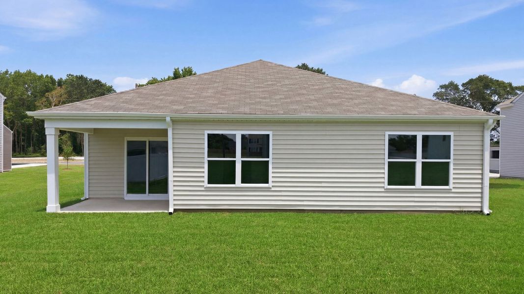 Exterior details and patio area of a home in Blair Ridge, La Grange (Image 21).