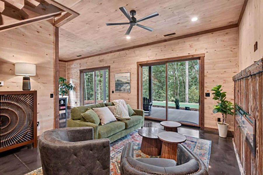Exterior details and patio area of a home in , Blue Ridge (Image 26).