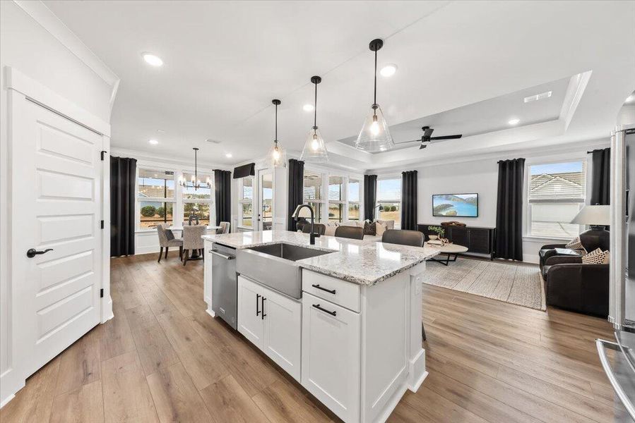Furnished interior view inside a new home in Nexton, Summerville (Image 2). Furnished interior view inside a new home in Nexton, Summerville (Image 2).