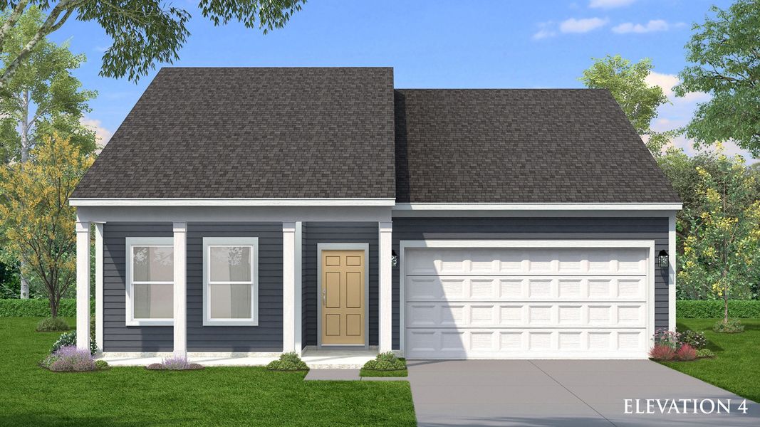 Representative exterior photo of a completed home built from the Avondale  III by DRB Homes in Bluffs at Sun Colony, Longs, SC (Image 7).