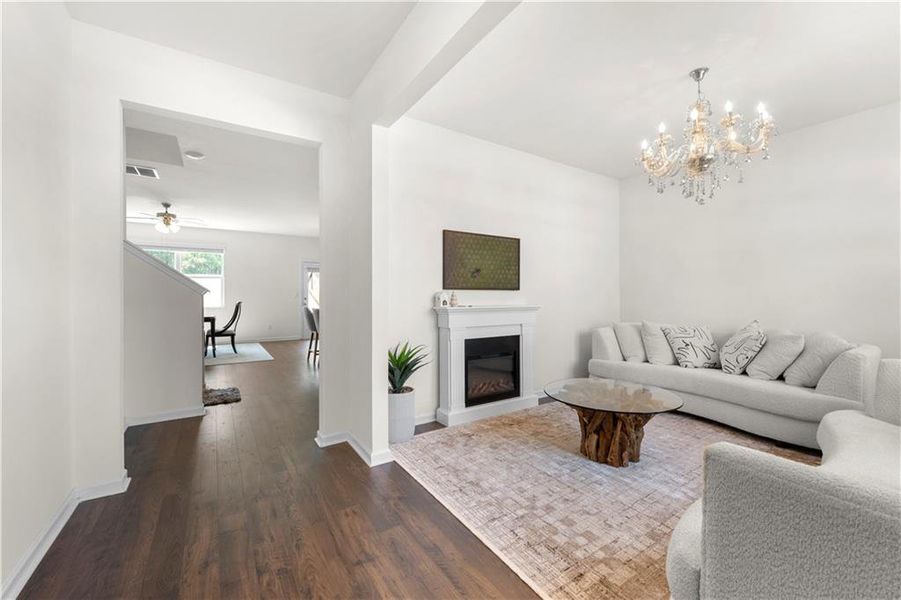 Furnished interior view inside a new home in Summerwind, Dacula (Image 17).