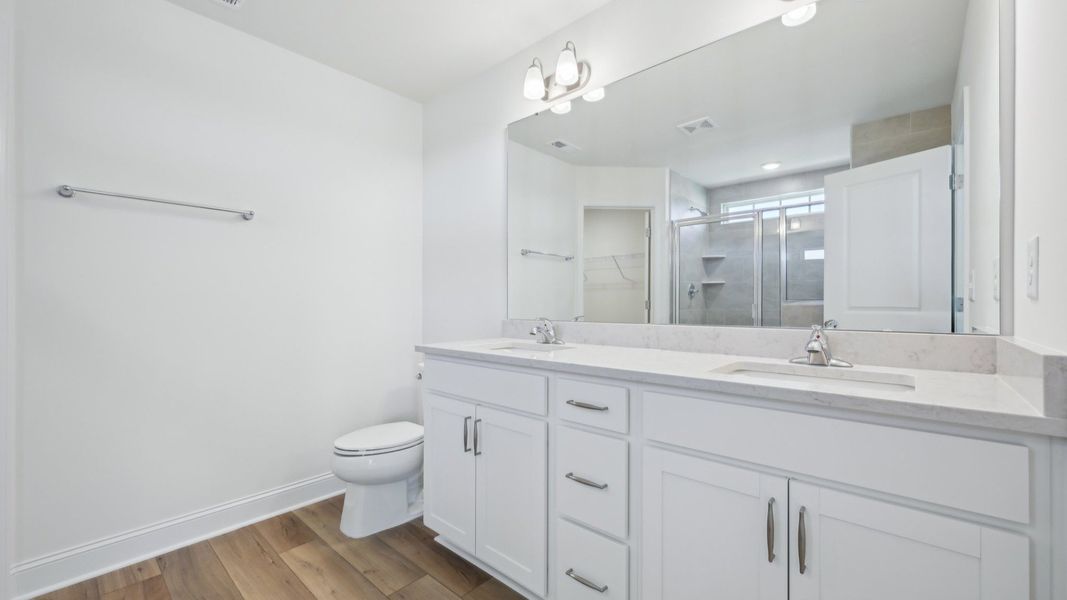 Representative furnished interior of a home built from the Bordeaux by DRB Homes in Sidney Creek Single Family, Zebulon (Image 12).