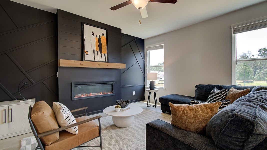 Representative furnished interior of a home built from the Layla II by DRB Homes in Enclave at Evergreen, Fairburn (Image 8).