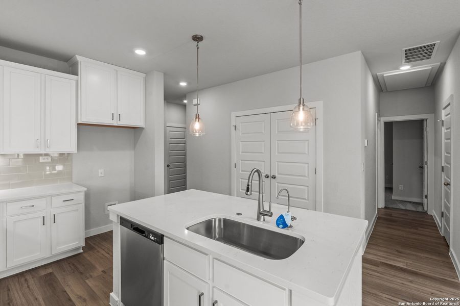 Furnished interior view inside a new home in August Fields, New Braunfels (Image 10).