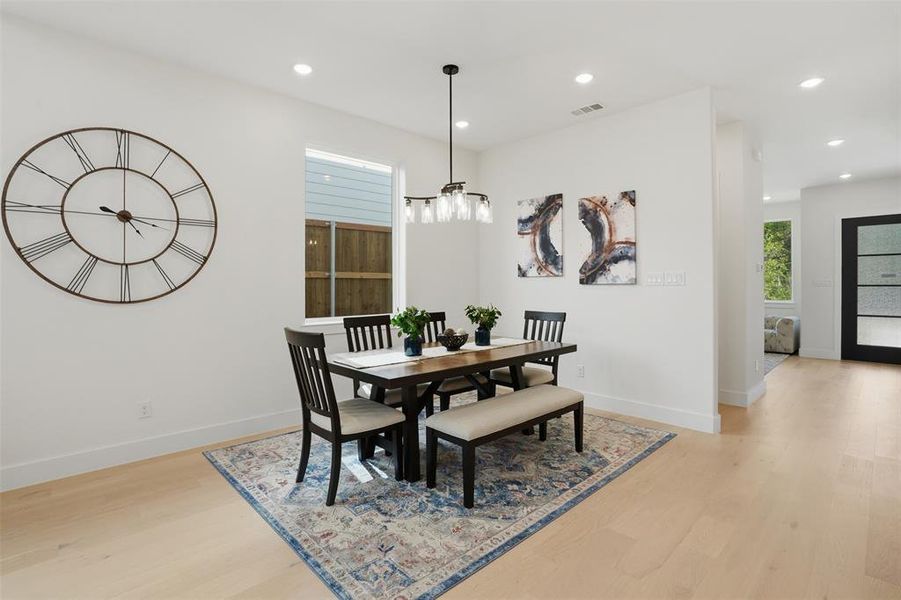 Furnished interior view inside a new home in , Dallas (Image 18).