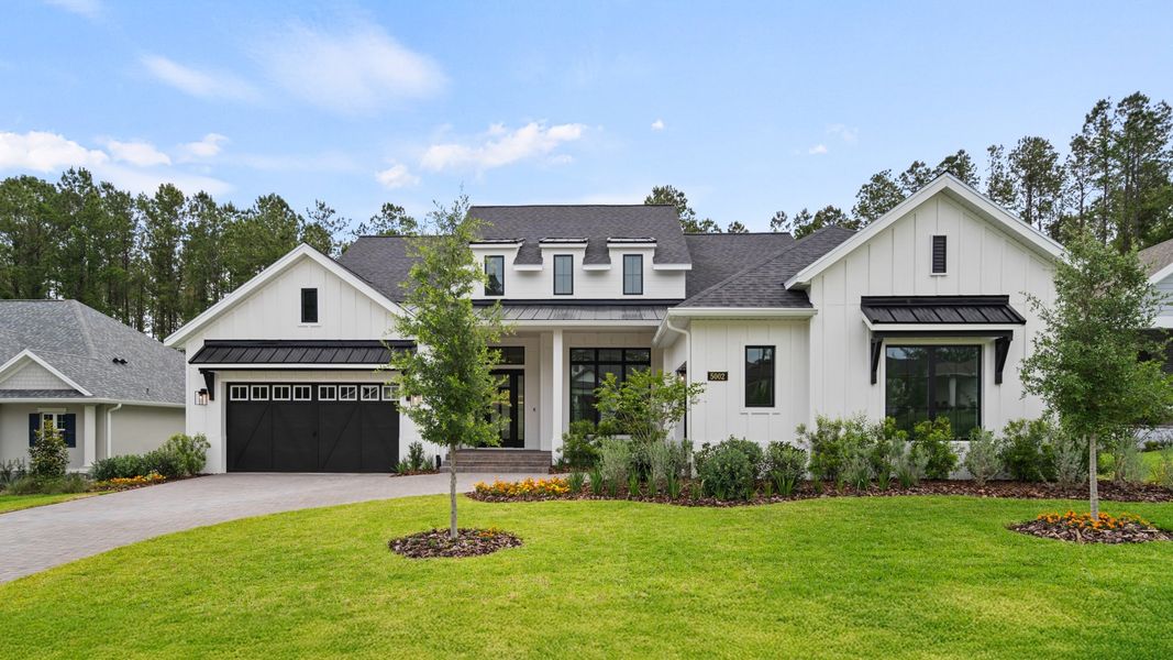 Representative exterior photo of a completed home built from the 2527F by Perry Homes in Southern Hills 80', Brooksville, FL (Image 19).