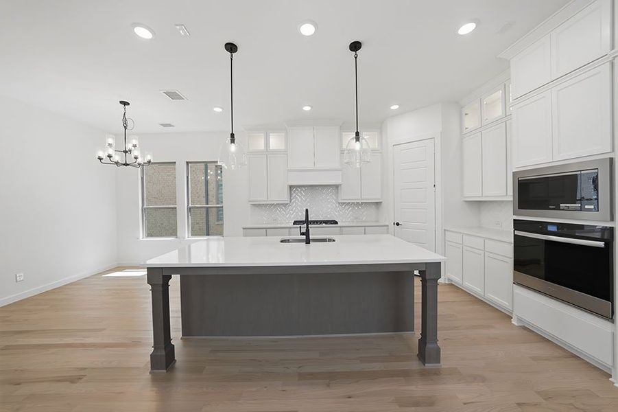 Furnished interior view inside a new home in Light Farms Brenham - 40' Lots, Celina (Image 9).