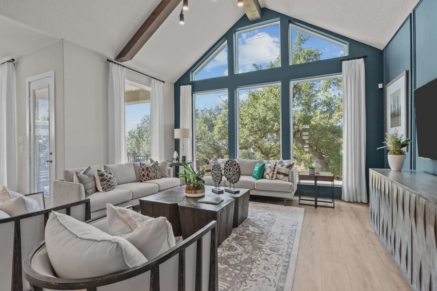 Representative furnished interior of a home built from the Mackenzie by Chesmar Homes in Esperanza 60's, Boerne (Image 4).
