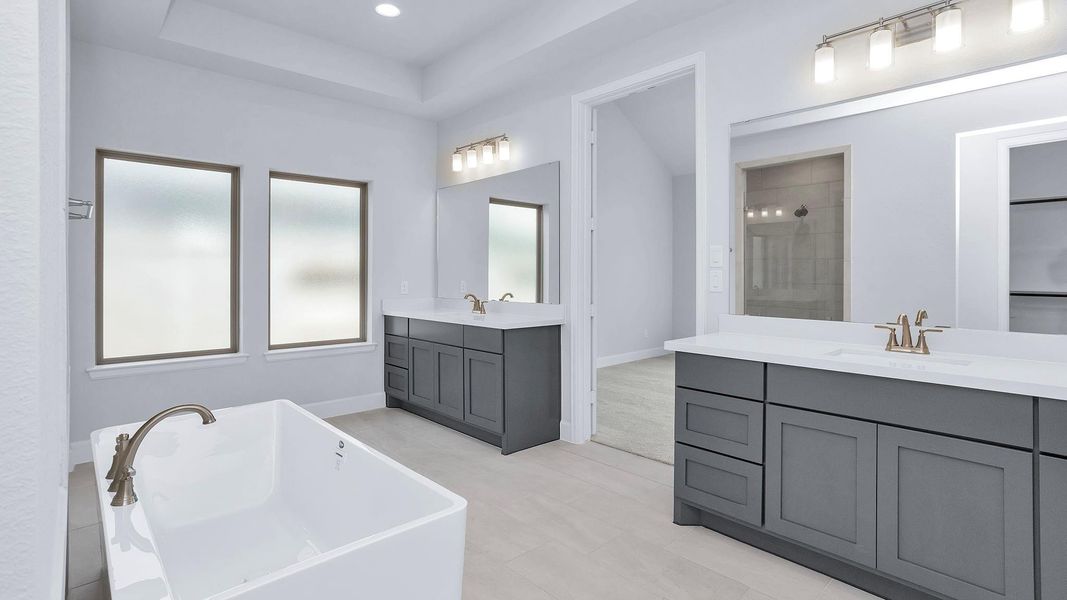 Furnished interior view inside a new home in Riceland 60', Mont Belvieu (Image 7). Furnished interior view inside a new home in Riceland 60', Mont Belvieu (Image 7).