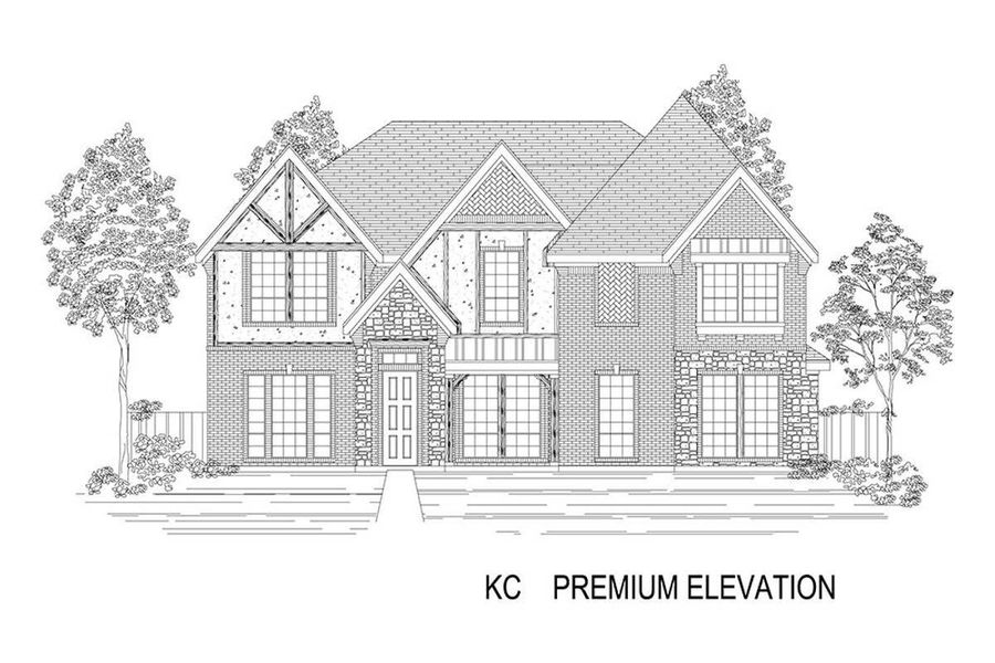 Representative rendering of the exterior for the Hillcrest 2FS (w/Media) by First Texas Homes (Image 17).