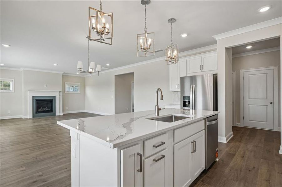Furnished interior view inside a new home in River Pointe, Monroe (Image 11).
