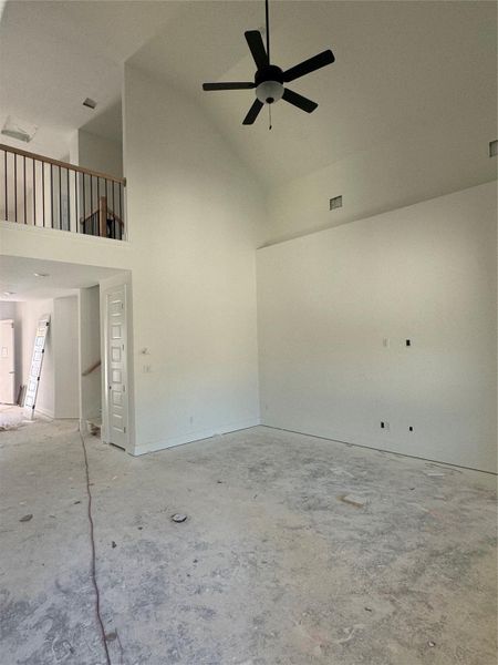 Soaring Ceilings in Family Room