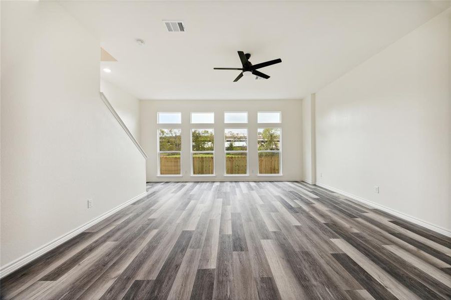 Living Room Area with view of large windows