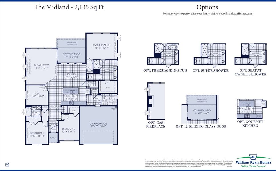 2D floor plan layout for the The Midland by William Ryan Homes in Creekside, Royse City, TX (Image 3). 2D floor plan layout for the The Midland by William Ryan Homes in Creekside, Royse City, TX (Image 3).