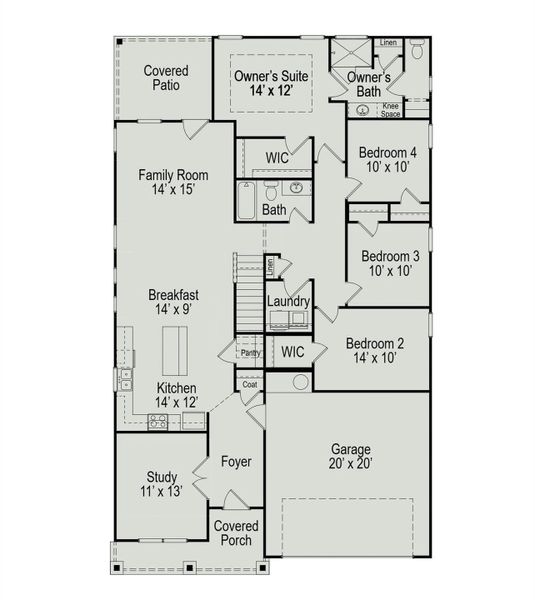 2D floor plan layout of this home in Sierra Vista, Iowa Colony, TX (Image 6).