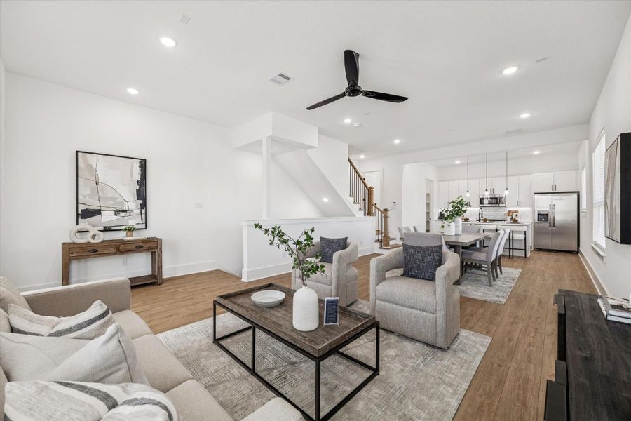 Furnished interior view inside a new home in Paul Quinn Heights, Houston (Image 11).