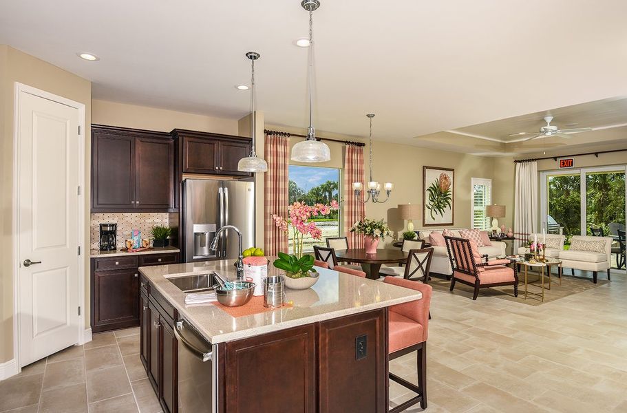 Representative furnished interior of a home built from the Fresh Spring by Neal Communities in Boca Royale Golf & Country Club at Wellen Park, Englewood (Image 17).