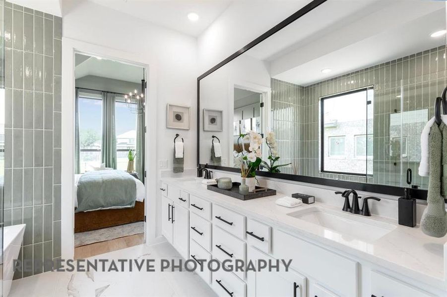 Furnished interior view inside a new home in Landmark, Denton (Image 22).