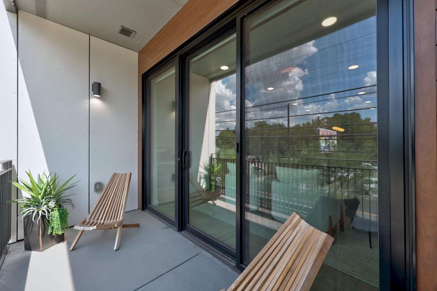 Exterior details and patio area of a home in , Austin (Image 22).
