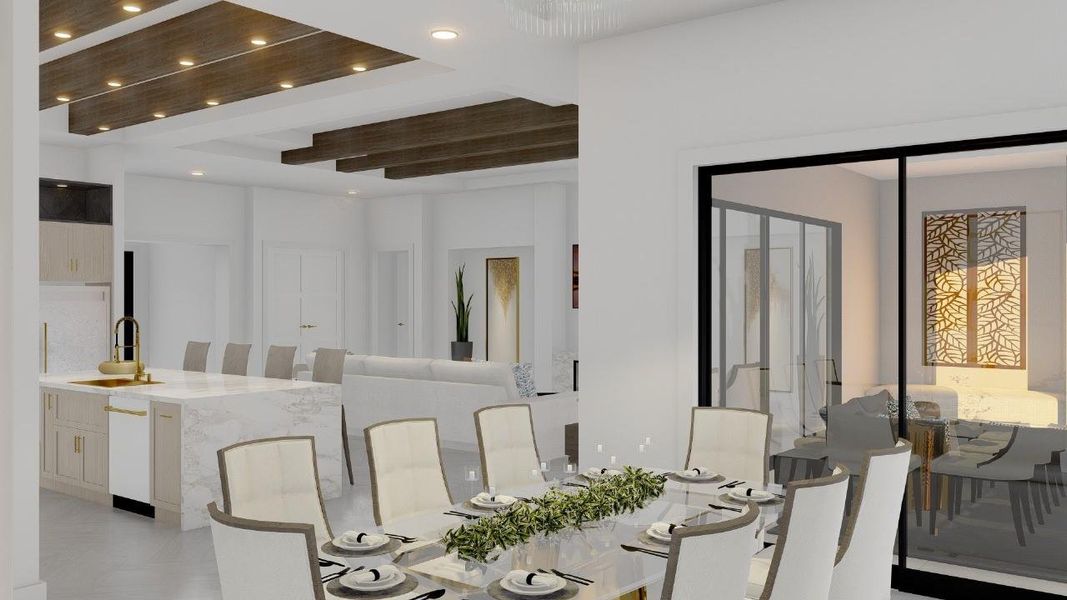 Similar Dining Room Open to the Kitchen Built by Bischoff Construction Similar Dining Room Open to the Kitchen Built by Bischoff Construction