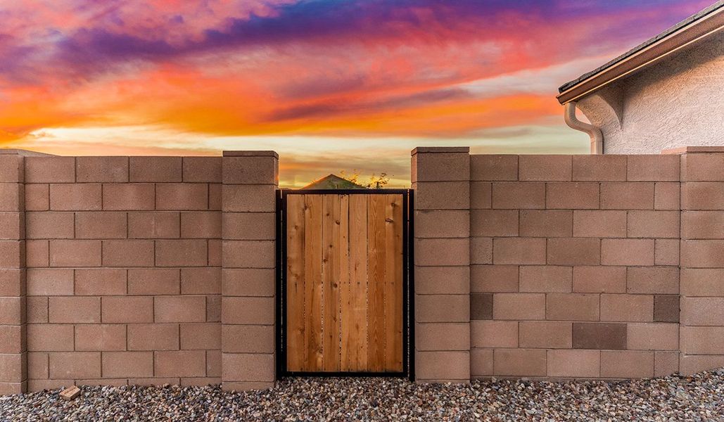 Exterior details and patio area of a home in Saguaro Bloom, Marana (Image 27).