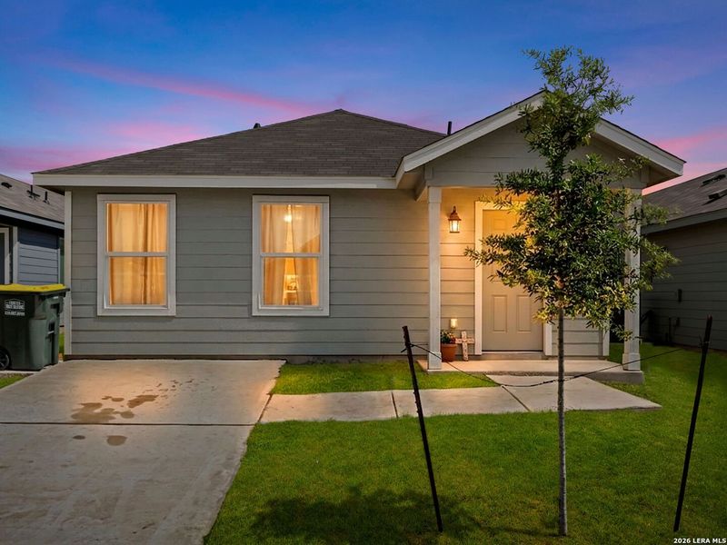 Front exterior of a new home in Rose Valley, Converse, TX, highlighting curb appeal (Image 21).