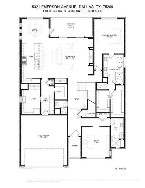 2D floor plan layout of this home in , Dallas, TX (Image 5).