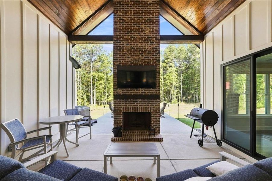 Exterior details and patio area of a home in , Canton (Image 4).