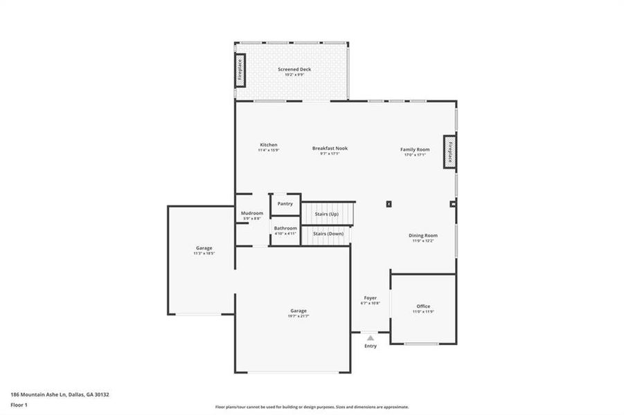 2D floor plan layout of this home in , Dallas, GA (Image 6).