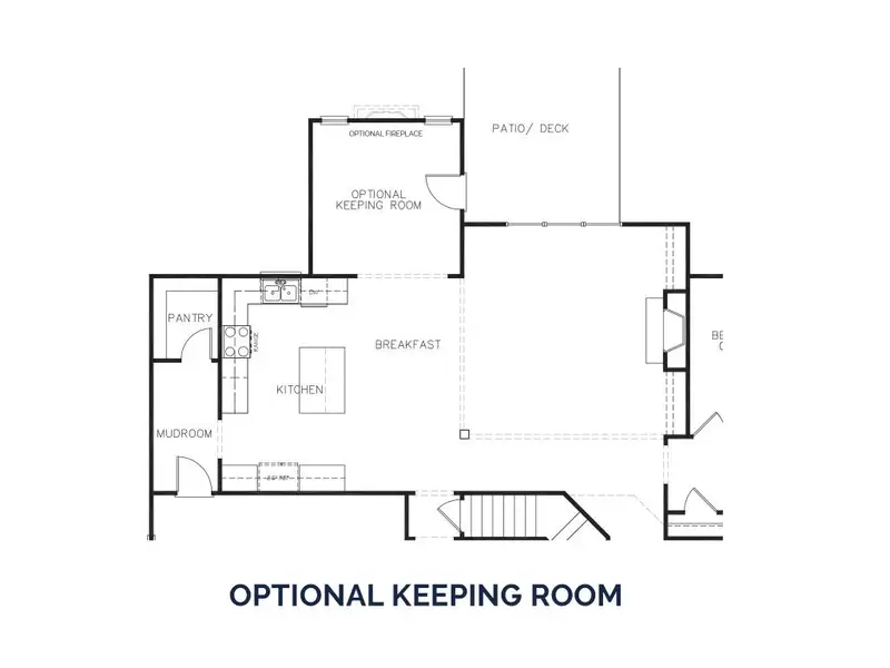 2D floor plan layout for the The Rosewood by Stephen Elliott Homes in Oak Mountain View, Carrollton, GA (Image 6).