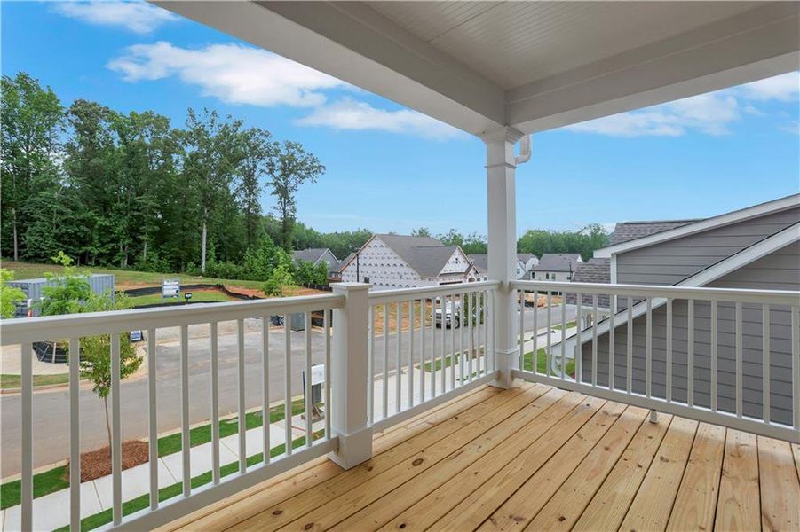 Exterior details and patio area of a home in Marble Tree, Ball Ground (Image 3).