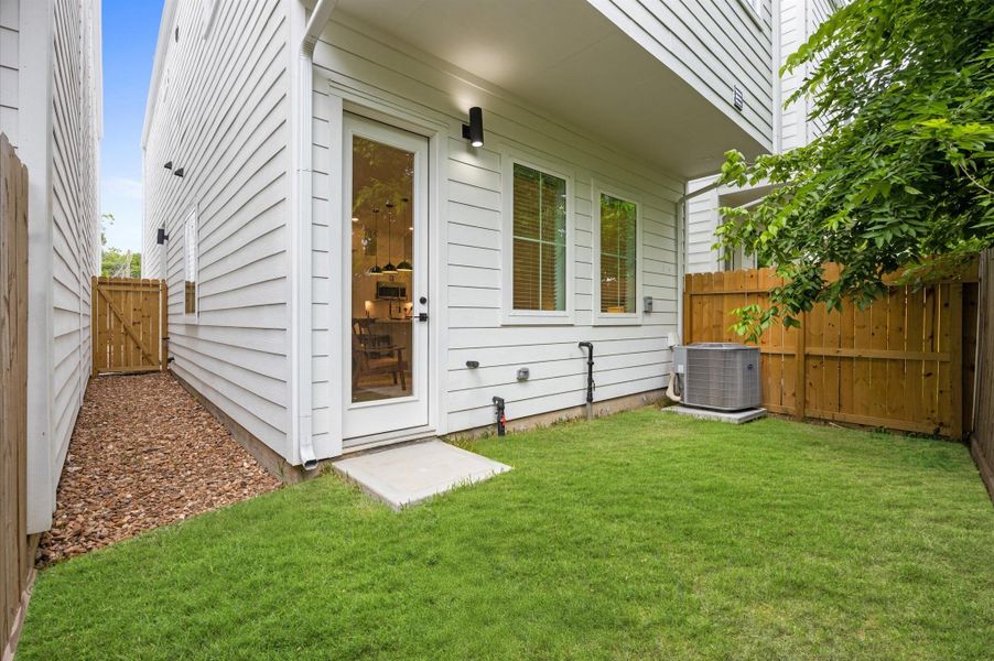 Spacious fenced backyard ideal for entertainment