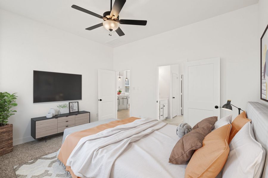 Furnished interior view inside a new home in The Woodlands Hills, Willis (Image 14).