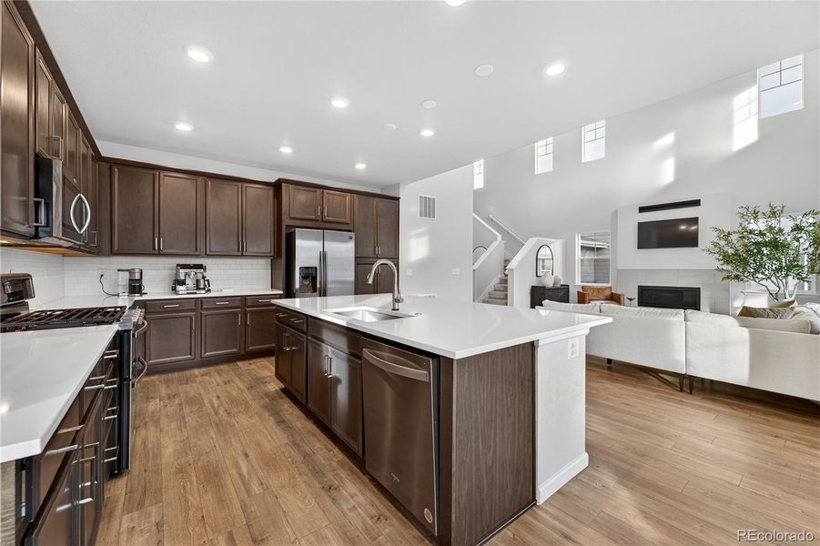 Furnished interior view inside a new home in Prelude at The Aurora Highlands, Aurora (Image 36).