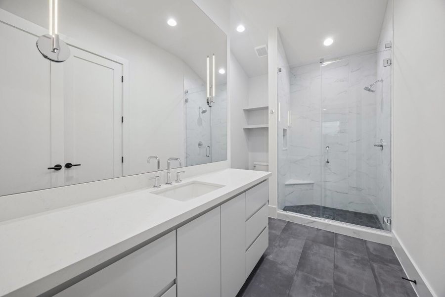 There is a Full Bathroom on the Third Floor to serve both the Game Room and the Guest Bedroom on the Third Floor.