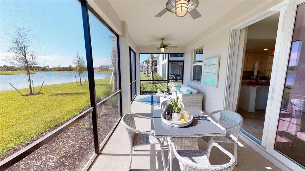 Exterior details and patio area of a home in Wellen Park Golf & Country Club, Venice (Image 22).