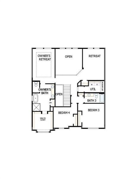 2D floor plan layout of this home in Havencroft, Woodstock, GA (Image 5).