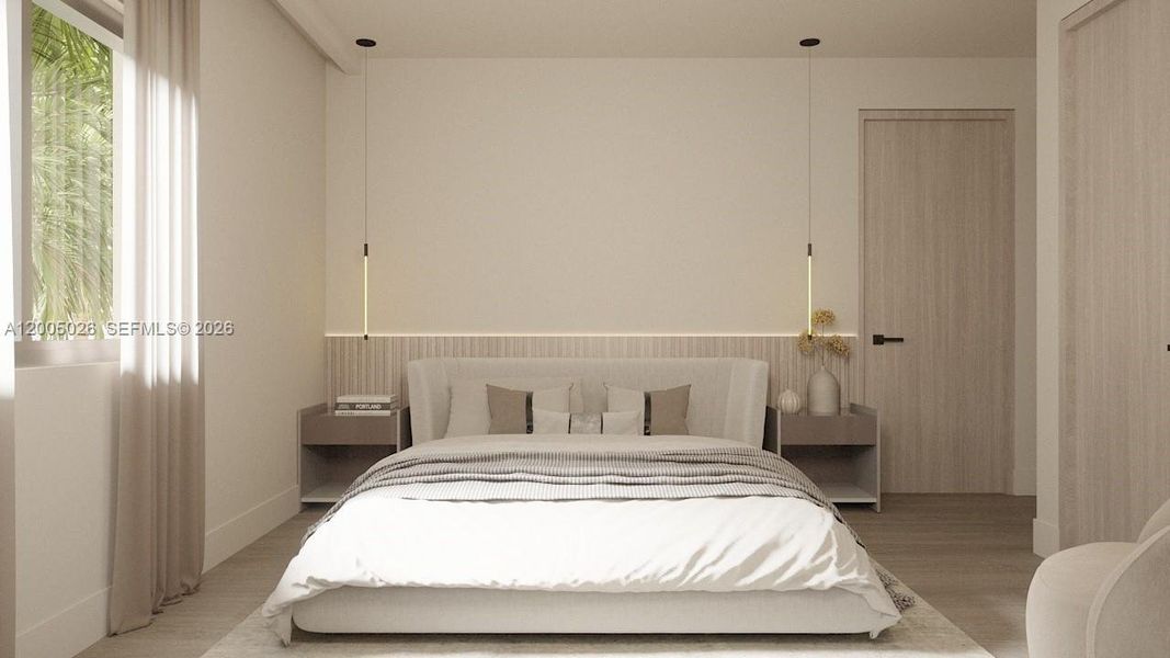 Furnished interior view inside a new home in , Miami Beach (Image 14).