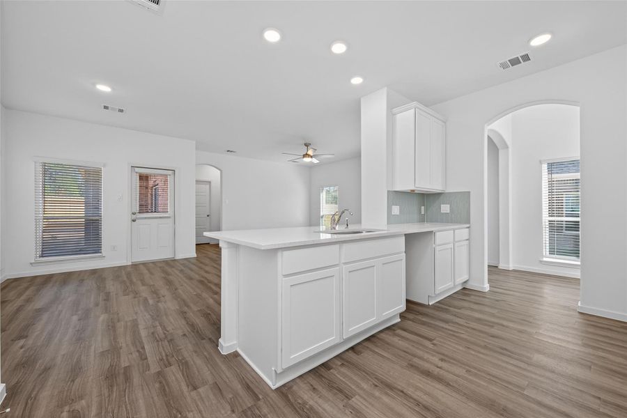 Furnished interior view inside a new home in Enclave at Willis, Willis (Image 17).