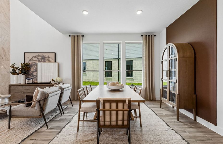 Representative furnished interior of a home built from the Iredell by Pulte Homes in Katy Court, Katy (Image 49).