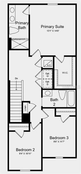 2D floor plan layout of this home in Waterstone, Groveland, FL (Image 3). 2D floor plan layout of this home in Waterstone, Groveland, FL (Image 3).