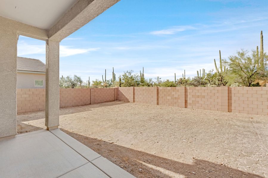 Exterior details and patio area of a home in Saguaro Reserve II, Marana (Image 3).