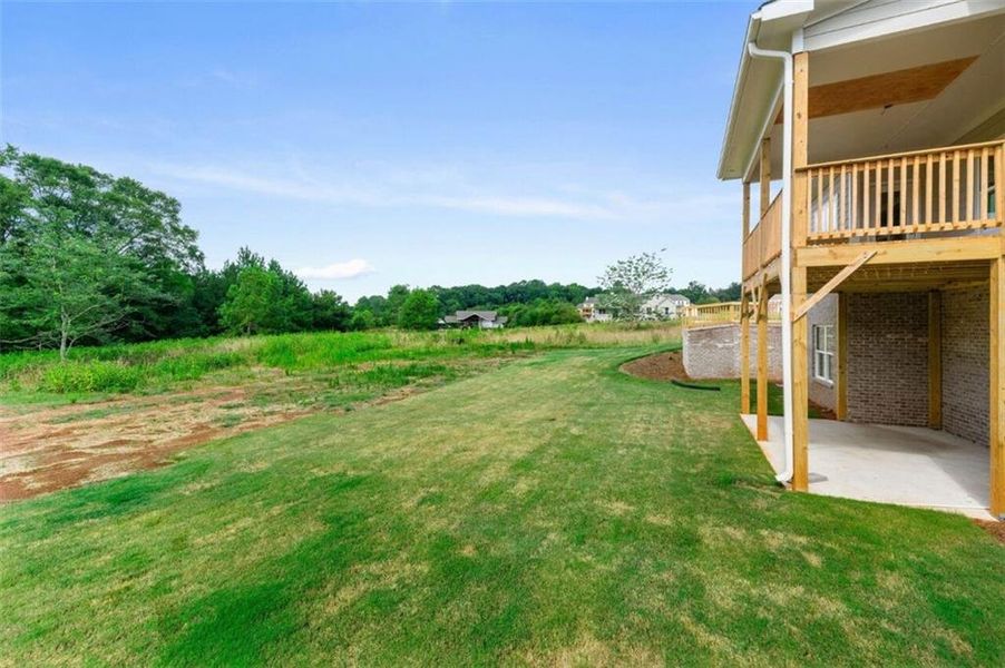 Exterior details and patio area of a home in Steeplechase, Hoschton (Image 4).