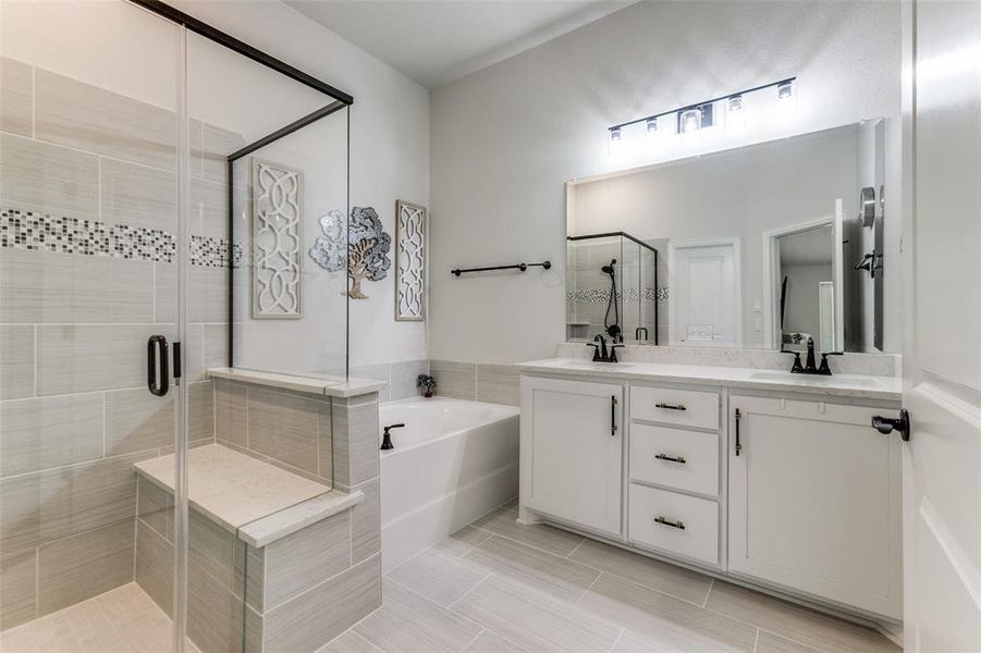 Furnished interior view inside a new home in Emerald Vista, Wylie (Image 9).