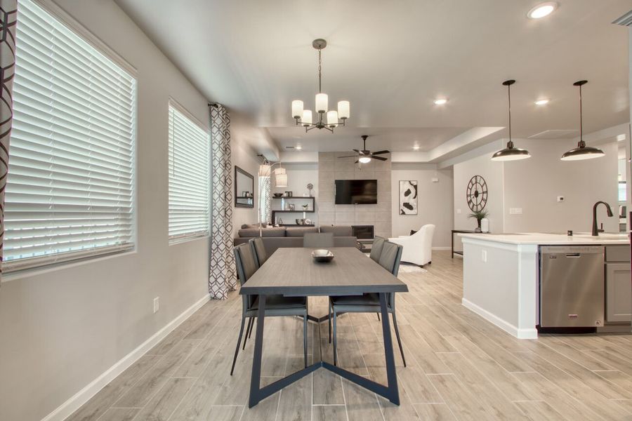 Representative furnished interior of a home built from the Sage by Hakes Brothers in Hillside Park, El Paso (Image 29).