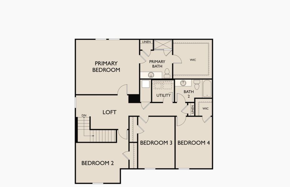 2D floor plan layout for the Solstice by Starlight Homes in Cattleman's Crossing, Fort Worth, TX (Image 4). 2D floor plan layout for the Solstice by Starlight Homes in Cattleman's Crossing, Fort Worth, TX (Image 4).